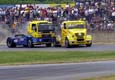 Stan Matejovskys Tatra in competition with truck MAN of French Noel Crozier