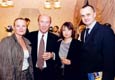 Mrs Chantal Poullain, Miss Vera Breilov, Pater A. Urban and Mr Matejovsky during the gala evening at the Castle Hnevin, 2nd November 2001