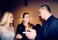 Mr Stanislav Matejovsky in a conversation with models Jana Prihodova and Jana Stefankova