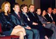 Stanislav Gross with wife, Ing. Alena Vitaskova, Stanislav Matejovsky, M.P. Petra Buzkova, Vera Breiova and Petr A. Urban on the gala evening in Prague in Zofin suburb at award celebration Golden Wheel 2001